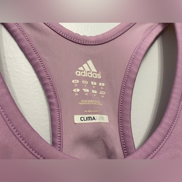 ADIDAS Pink Athletic Tank with Red Stripes - Picture 2 of 5